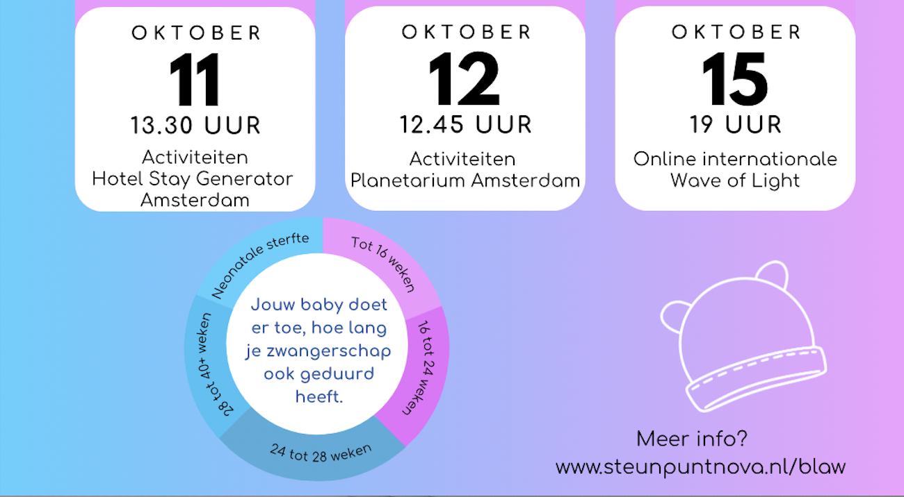 Zaterdag 11 oktober 2025: Baby Loss Awareness